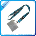 ID Card Holder Lanyard Silk Printed with Metal Buckle Adjustable Safety Button